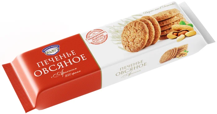 Печенье ПОЛЕТ Овсяное с арахисом 250г