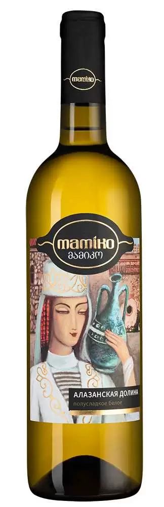 Вино МАМИКО Алазанская Долина белое п/сл 12% ст/б 0.75л