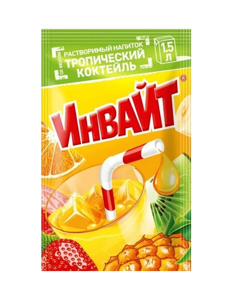 Напиток ИНВАЙТ Тропический коктейль растворимый 12г