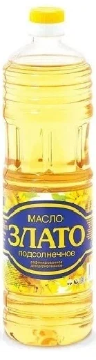 Масло подсолнечное ЗЛАТО рафинированное 1л