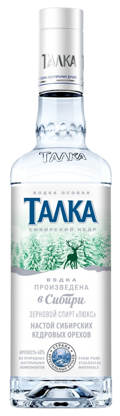 Водка ТАЛКА Сибирский кедр 40% ст/б 0.25л