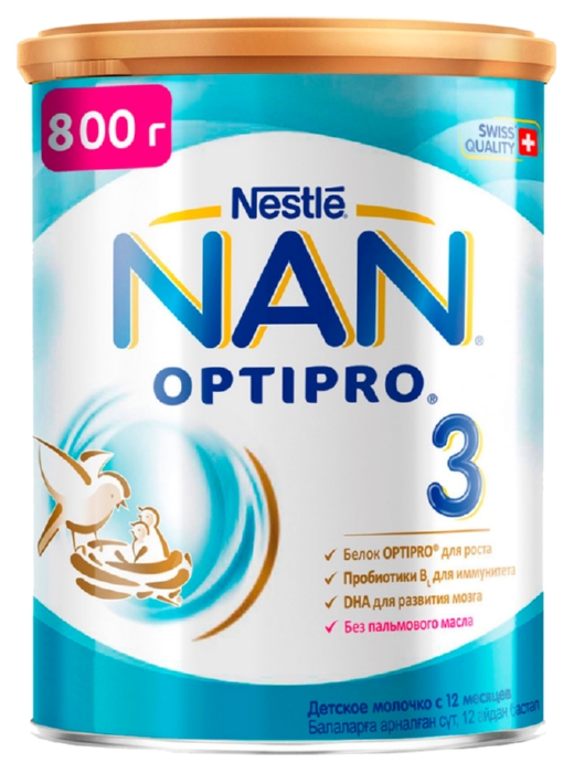 Детское молочко НЕСТЛЕ НАН 3 бзмж ж/б 800г