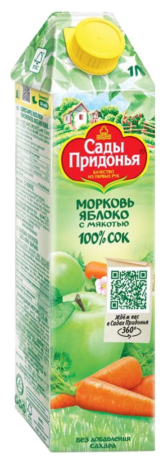 Сок САДЫ ПРИДОНЬЯ яблоко морковь 1л