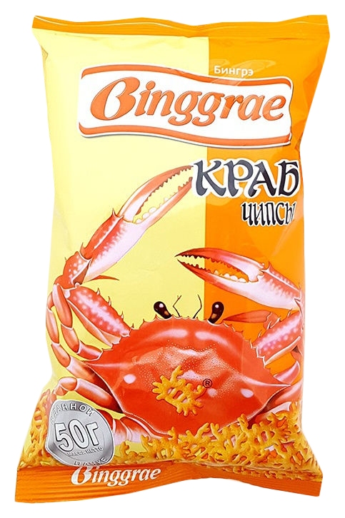 Чипсы БИНГРЭ крабовые 50г