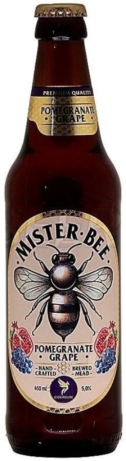 Напиток слабоалкогольный МИСТЕР БИ Медовуха гранат виноград 5% ст/б 0.45л