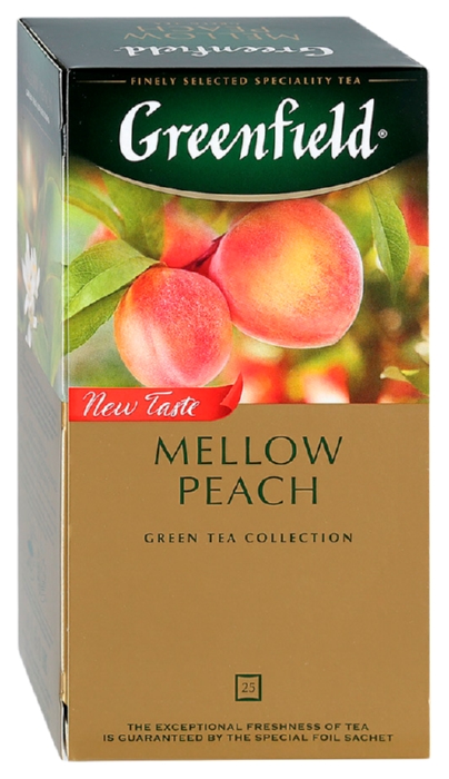 Чай ГРИНФИЛД Мэллоу Пич зеленый 25пак