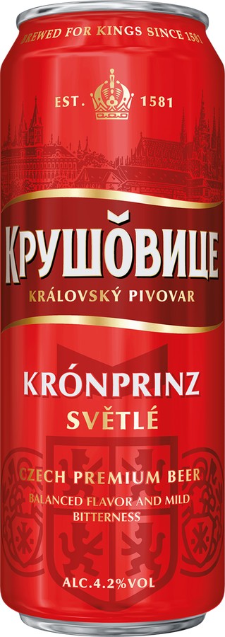 Пиво КРУШОВИЦЕ светлое 4.2% ж/б 0.43л