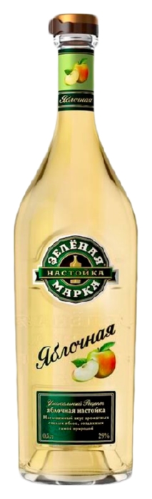 Настойка ЗЕЛЕНАЯ МАРКА Яблочная 24-29% ст/б 0.5л