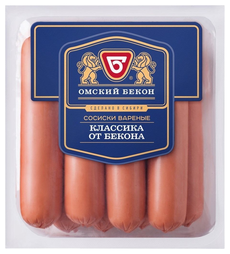 Сосиски ОМСКИЙ БЕКОН Классика от бекона 380г