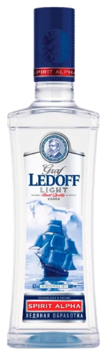 Водка ГРАФ ЛЕДОФФ Лайт 40% ст/б 0.5л