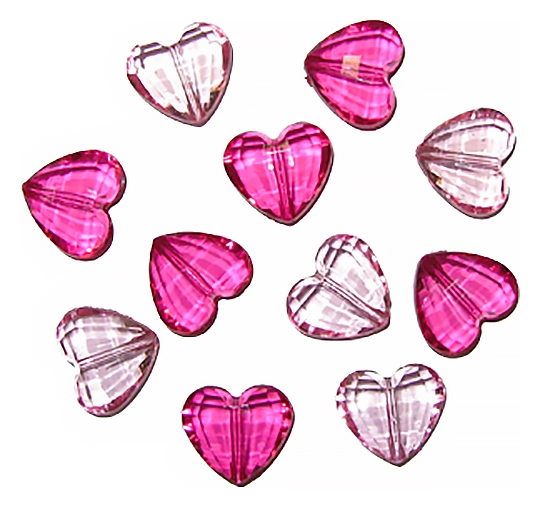 Бусы ПАТИ БУМ Сердечки ассорти 1.8*1.6см 20см