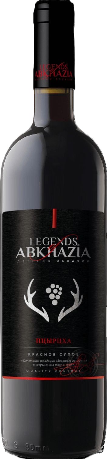 Вино ЛЕГЕНДЫ АБХАЗИИ Пцырцха красное сух 10-13% ст/б 0.75л