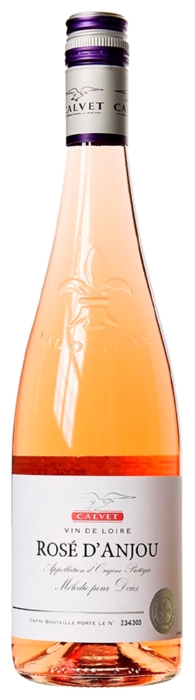 Вино КАЛЬВЕ Розе д`Анжу розовое п/сл 10.5% ст/б 0.75л