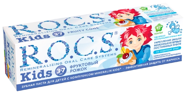 Зубная паста детская РОКС Фруктовый рожок 45мл