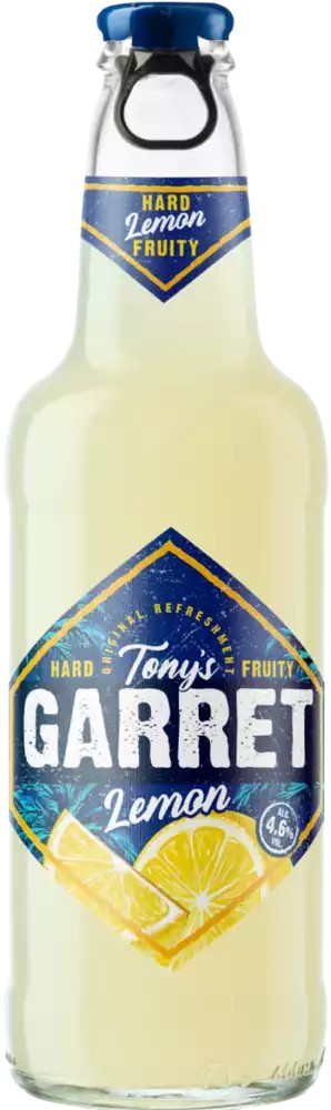 Пивной напиток ТОНИ’С ГАРРЕТ Хард лимон 4.6% ст/б 0.4л