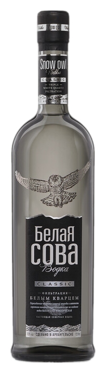 Водка БЕЛАЯ СОВА Классическая 40% ст/б 0.5л