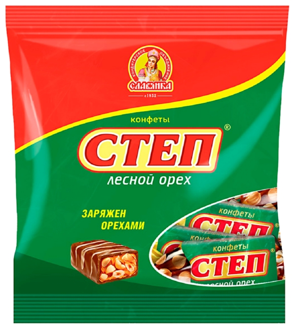 Конфеты СЛАВЯНКА Степ с лесным орехом м/у 250г