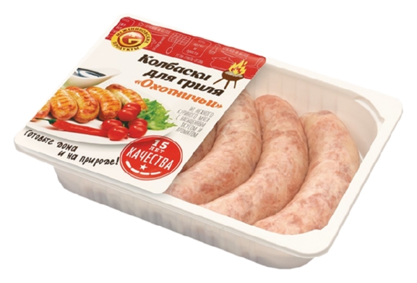 Колбаски МЕЖЕНИНОВСКАЯ ПФ Охотничьи подложка 500г