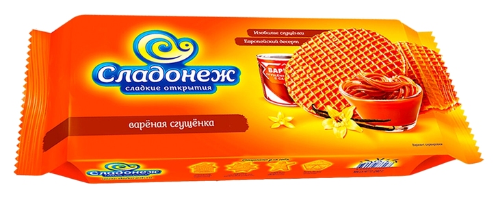 Вафли СЛАДОНЕЖ с вареной сгущенкой 240г