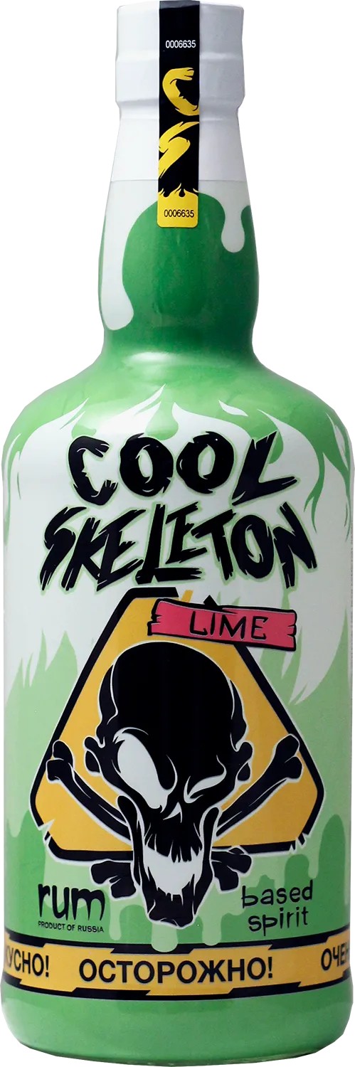 Напиток спиртной ромовый КУЛ СКЕЛЕТОН Лайм 37.5% ст/б 0.7л