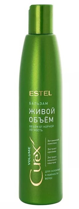 Бальзам ЭСТЕЛЬ Кюрекс Волюм Живой объем для склонных к жирности волос 250мл
