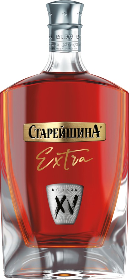 Коньяк СТАРЕЙШИНА Экстра 15 лет 40% ст/б 0.5л