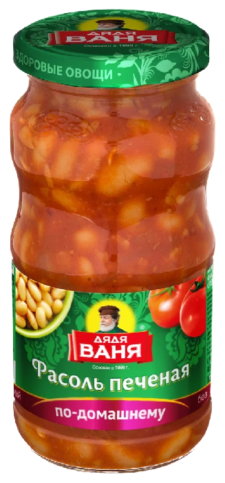 Фасоль ДЯДЯ ВАНЯ печеная по-домашнему ст/б 480г