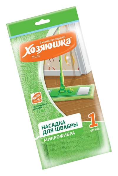 Насадка для швабры-флеттер ХОЗЯЮШКА МИЛА микрофибра