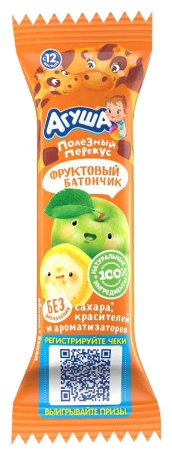 Батончик фруктовый АГУША яблоко банан м/у 15г