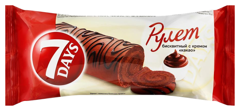 Рулет 7 ДЭЙС какао 200г