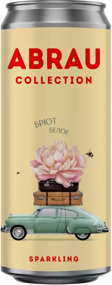 Игристое вино АБРАУ Коллекшен жемчужное белое брют 11.5% ж/б 0.25л