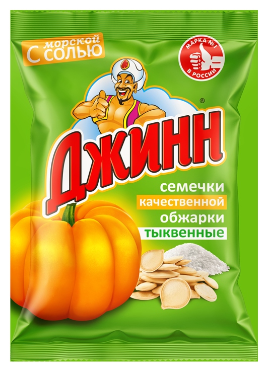 Семечки тыквенные ДЖИНН с морской солью 100г