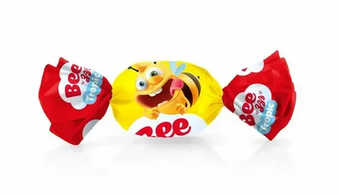 Конфеты желейные БИ&БИ тропический вкус с начинкой микс весовые