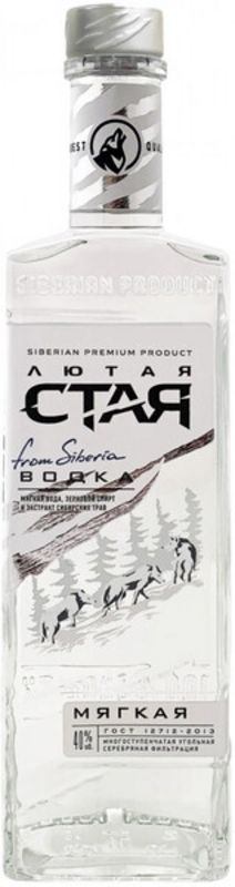 Водка ЛЮТАЯ СТАЯ Мягкая 40% ст/б 0.5л