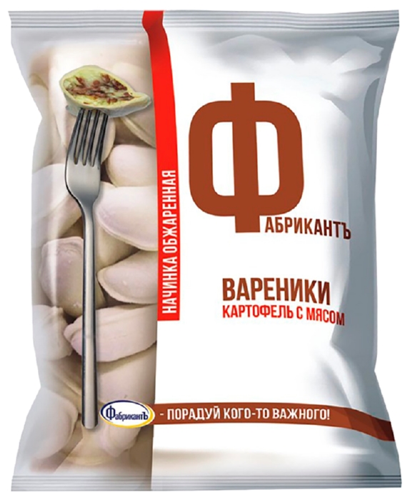 Вареники ФАБРИКАНТЪ с картофелем и мясом 450г