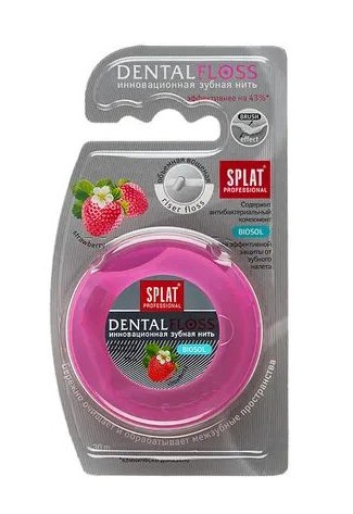 Зубная нить СПЛАТ Клубника 30м