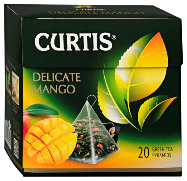 Чай КЕРТИС Нежный манго зеленый 20пак пирамидки