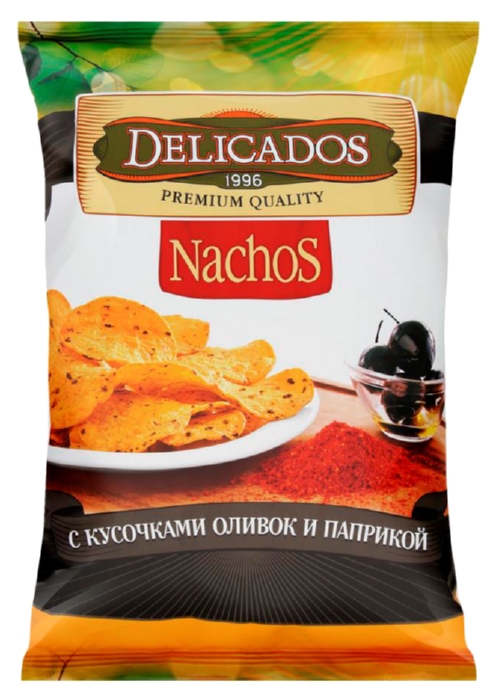 Чипсы НАЧОС кукурузные с оливками и паприкой 150г