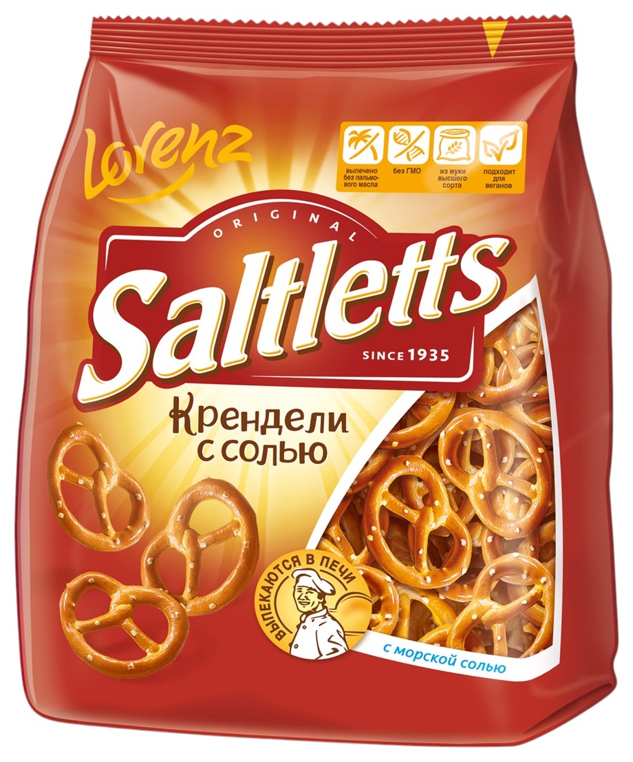 Крендели ЛОРЕНЦ Солтлетс с солью 150г