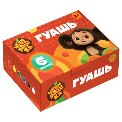 Гуашь МУЛЬТИ-ПУЛЬТИ Чебурашка 6цв