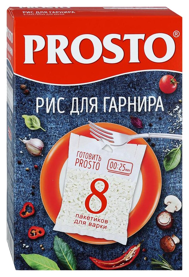 Рис ПРОСТО для гарнира круглозерный карт/уп 500г
