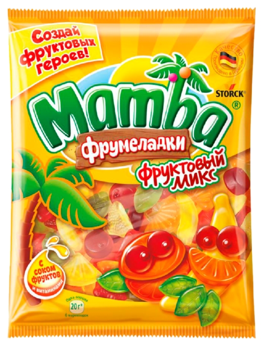 Жевательный мармелад МАМБА Фрумеладки Фруктовый микс 140г