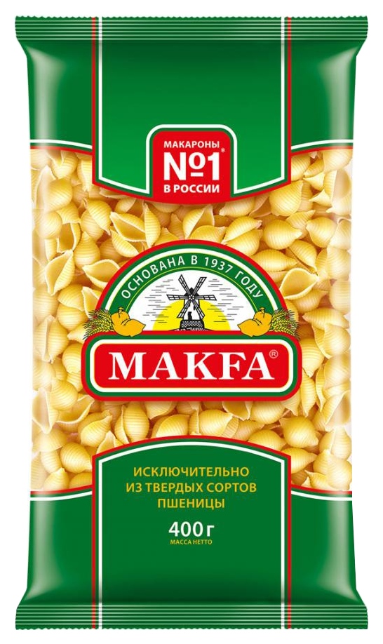 Мак.изделия МАКФА Ракушки м/у 400г