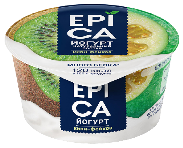 Йогурт ЭПИКА киви фейхоа бзмж 5.3% 130г