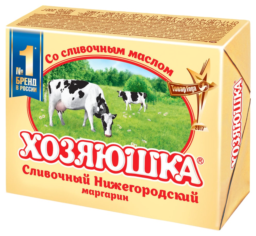 Маргарин ХОЗЯЮШКА Нижегородский сливочный 60% 200г