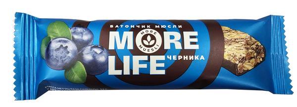 Батончик мюсли МОРЕ ЛАЙФ черника с глазурью 32г