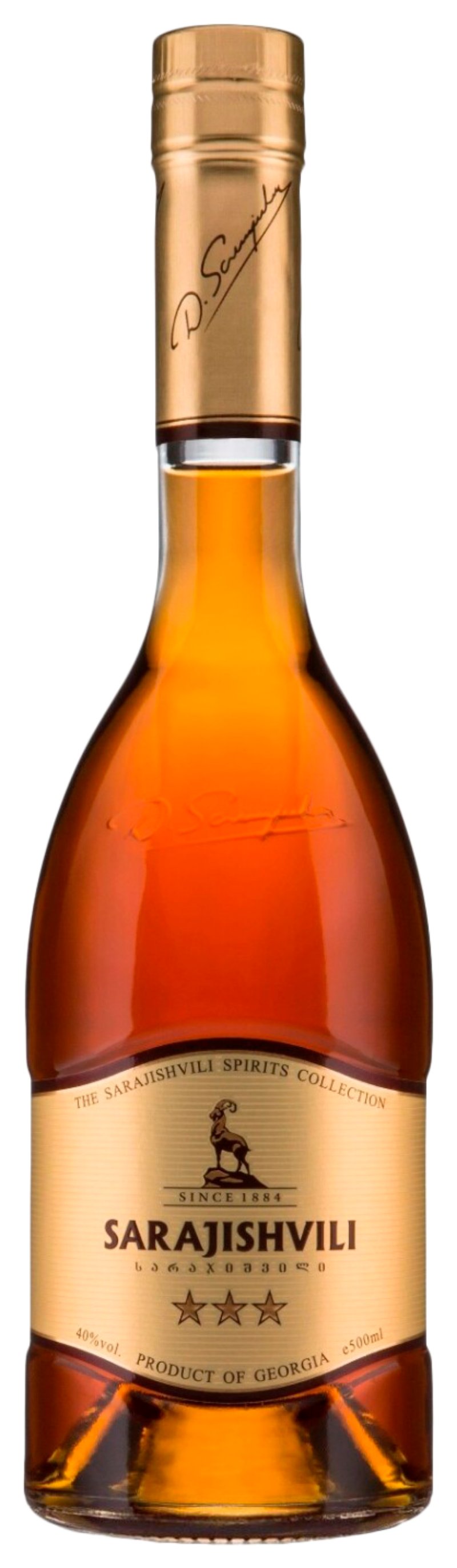 Коньяк САРАДЖИШВИЛИ 3 звезды 40% ст/б 0.5л