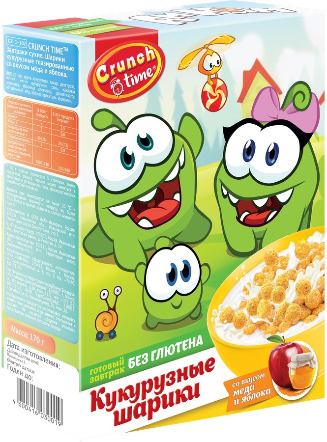 Завтрак СЛАДКАЯ СКАЗКА шарики со вкусом меда и яблока 170г