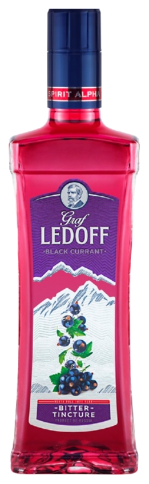 Настойка ГРАФ ЛЕДОФФ Черная смородина гуала горькая 40% ст/б 0.5л