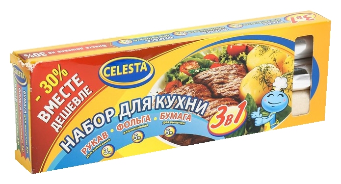 Набор СЕЛЕСТА Рукав 3м+Фольга 5м+Бумага для выпечки 5м